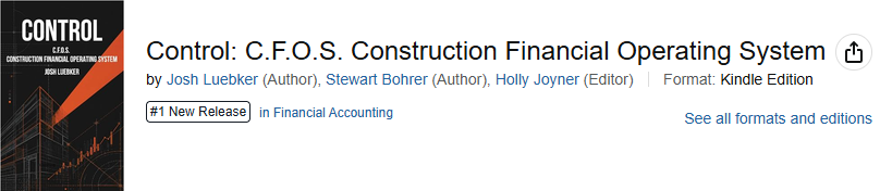 The Amazon listing for the book: the cover, the title, the authors, and a badge reading number 1 New Release in Financial Accounting.